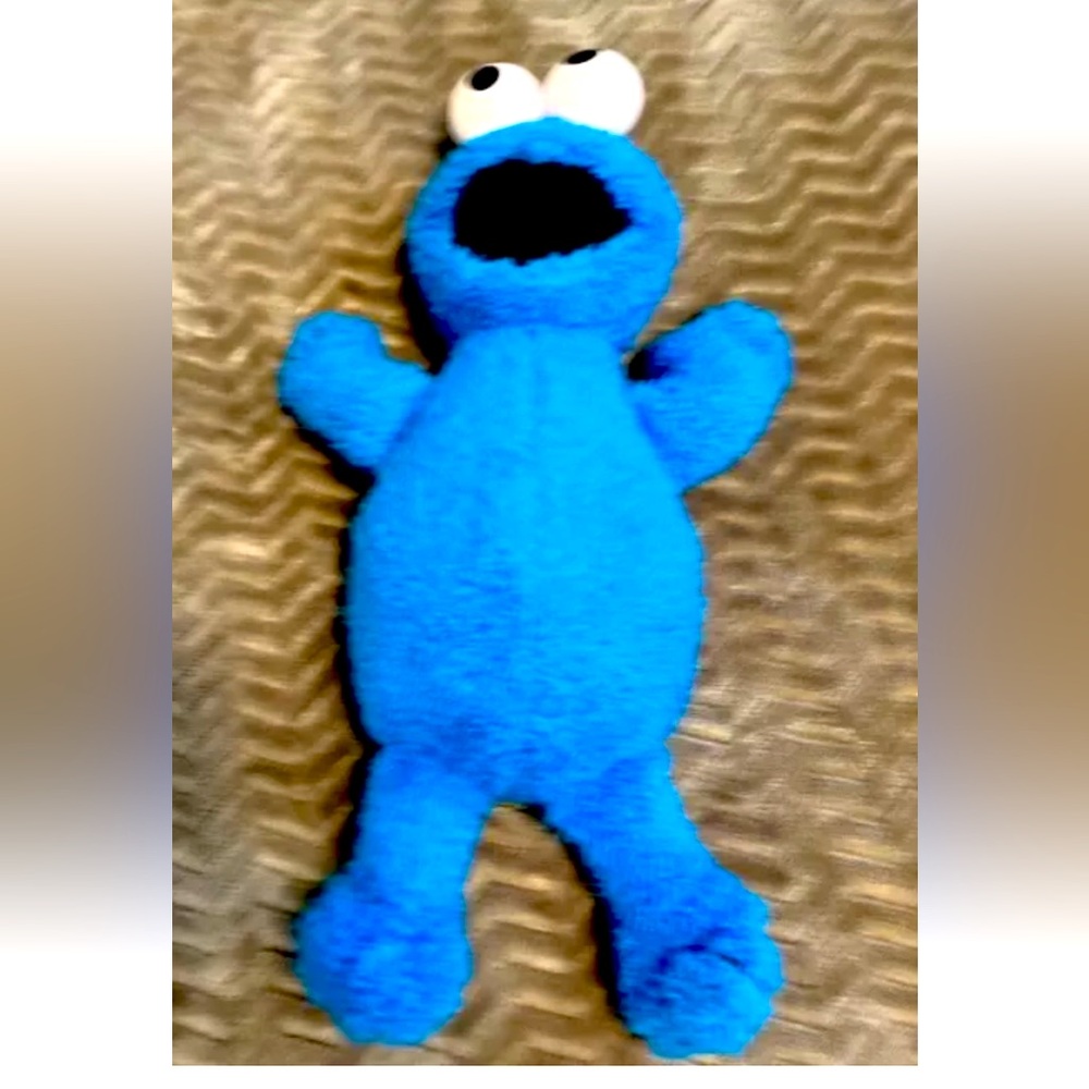 Sesame Street Cookie Monster Soft Fabric Blue Stuffed Animal Plush Toy 14"